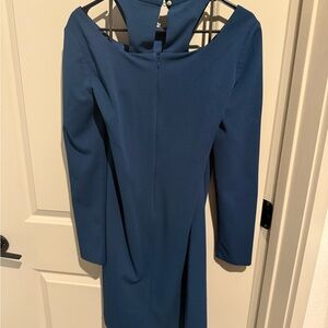 Guess Long Sleeve Blue Dress